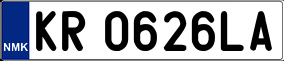 Trailer License Plate